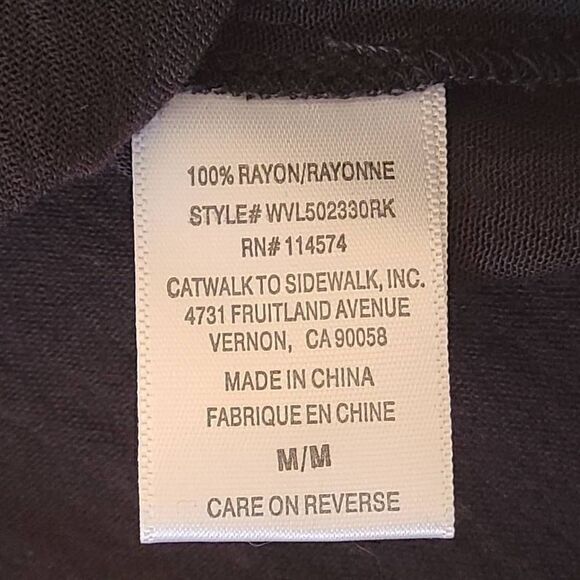 Anthropologie Ro & De Women's Half-Placket Cold Shoulder Blouse Black Medium - Picture 7 of 13